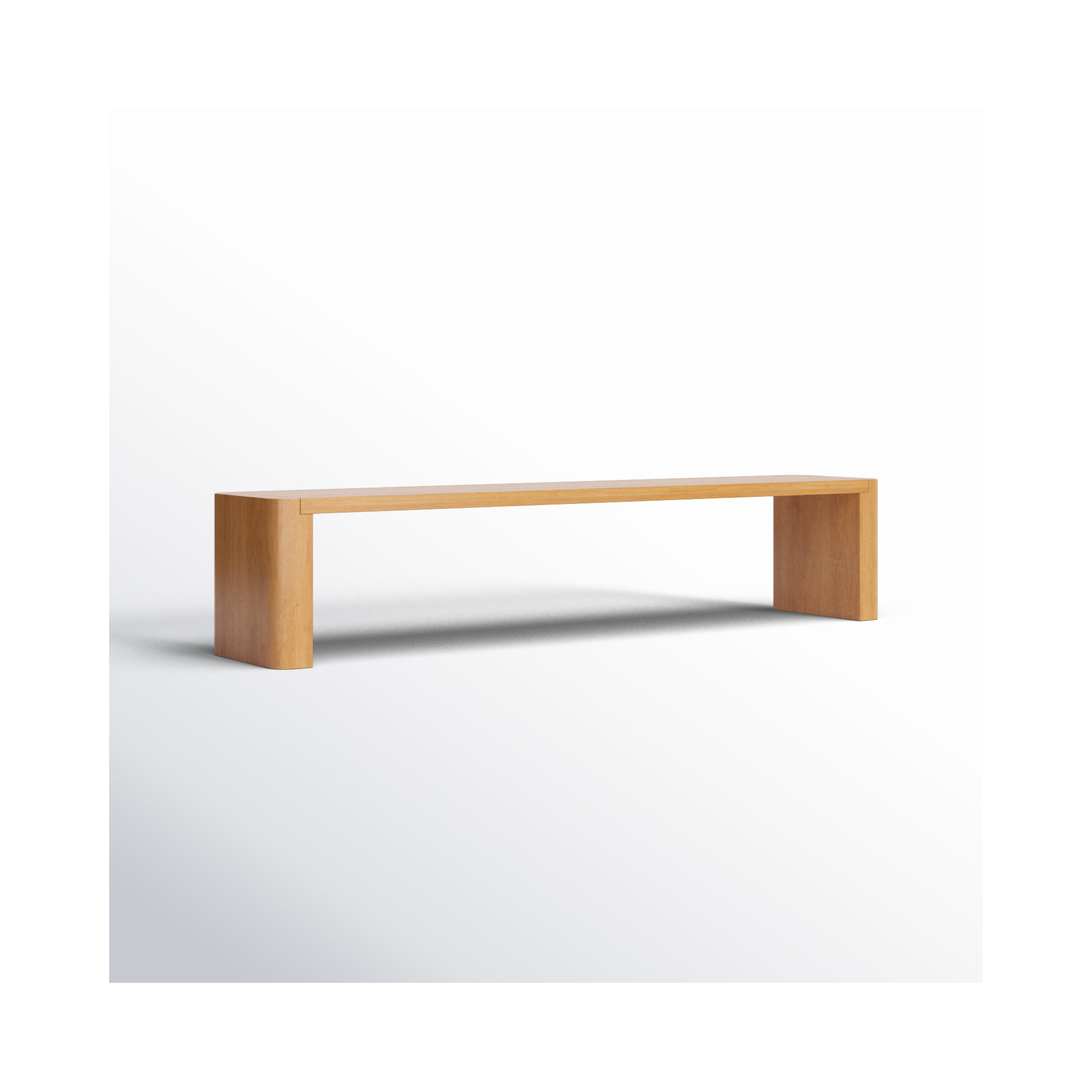 Channing Solid Wood Bench, 17" H x 82" W x 16" D, Natural