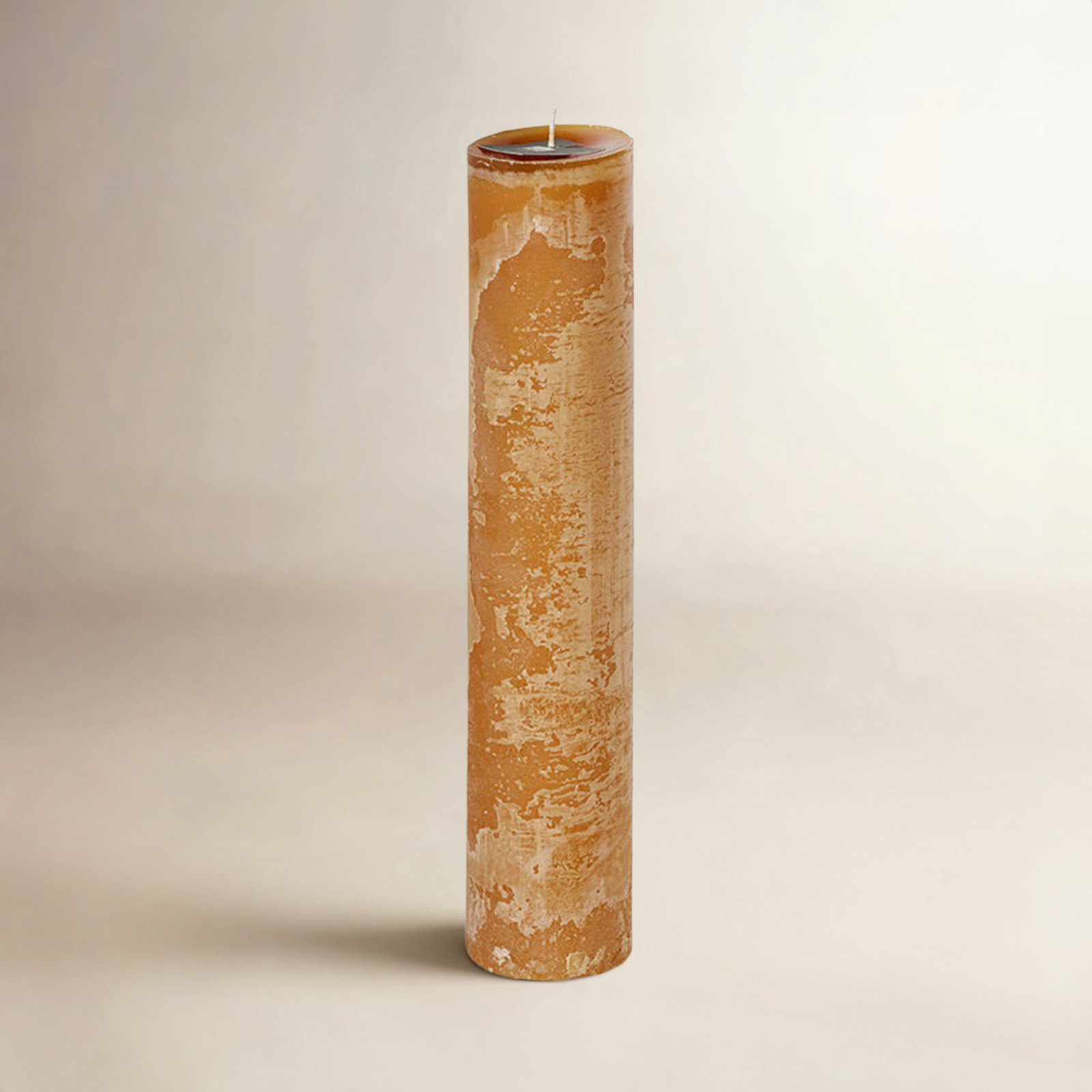 Unscented Pillar Candle, 13.75" H x 2.75" W x 2.75" D, Chamois