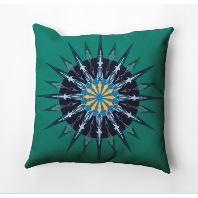 Sea Wheel Outdoor Square Pillow Cover & Insert