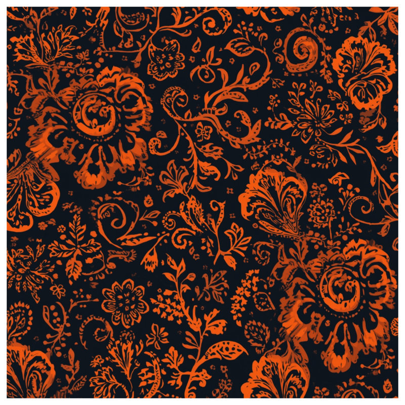 Toile de galerie à motif floral orange en plusieurs tailles, 24 po x 36 po