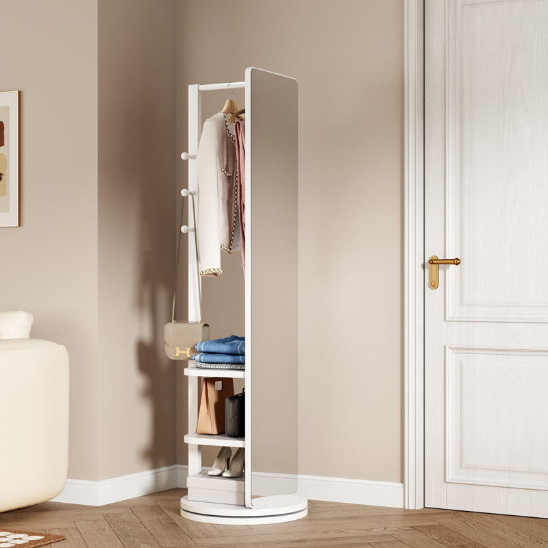 Miroir pleine grandeur, 65,7 po x 17,7 po, Blanc