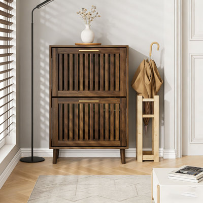 Armoire à chaussures 23,6 po en noyer