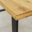 Blazewood Oak Rectangular Unfinished Wood Top Dining Table with Steel Base-248399983-248399990