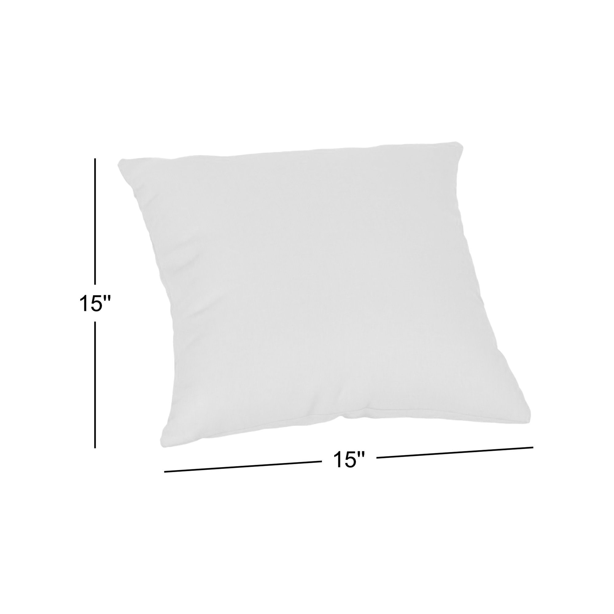 Casual Cushion Solid Sunbrella® Fabric 1-Piece Indoor/Outdoor Square Throw Pillow, 15"W x 15"L