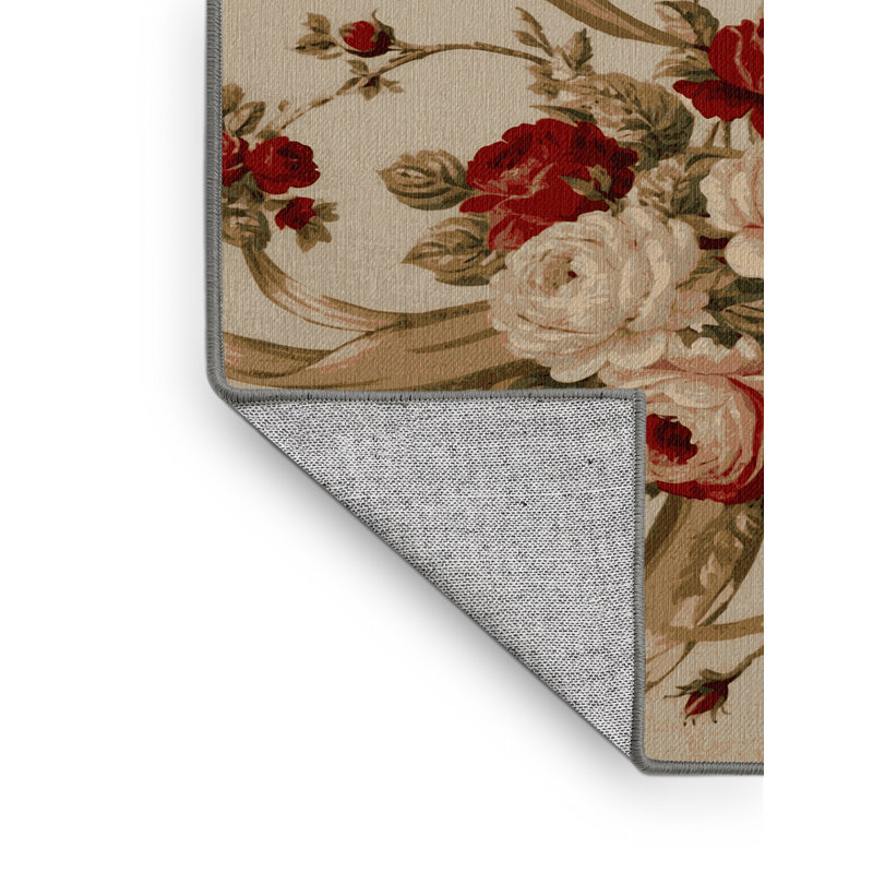 Tapis gris français lavable à la machine, Carré 5 pi
