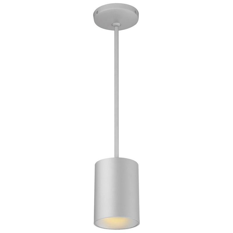 Luminaire suspendu cylindrique à 1 lumière Koretta, Satin