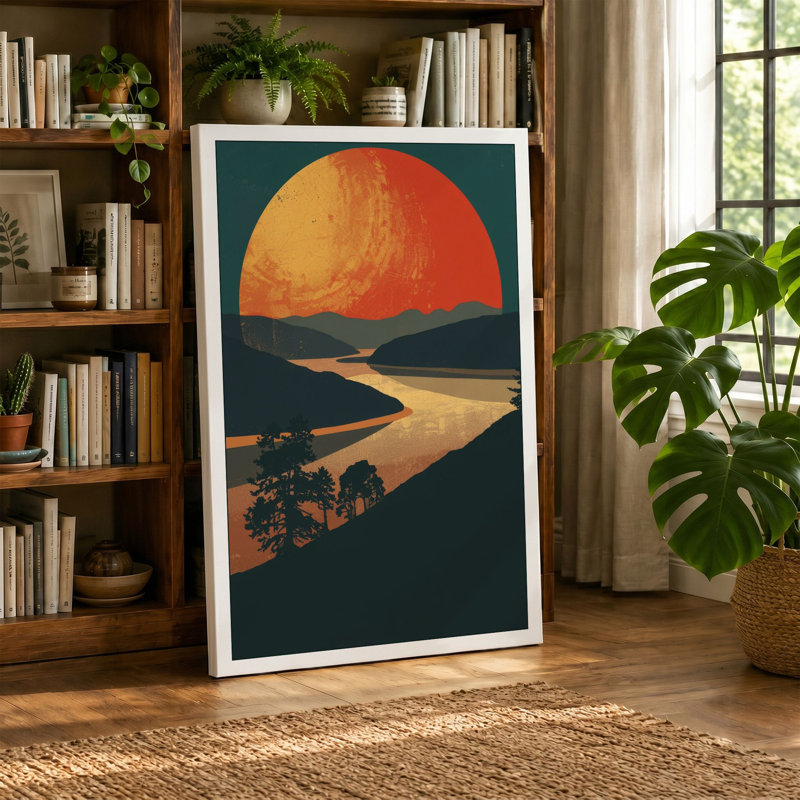 Print, 36x24 - 91.4 x 61.0 cm, Teal Border