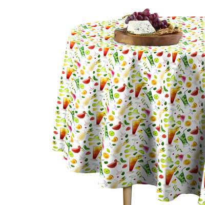 Sliva Geometric Round Tablecloth