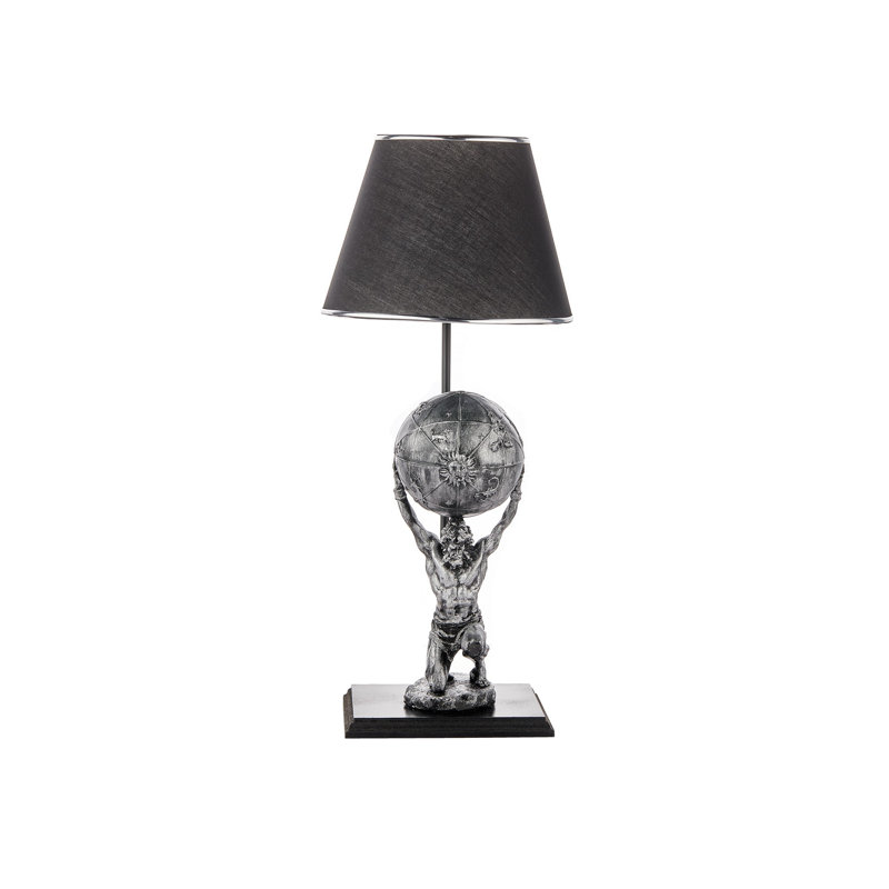 Lampe de table, gris, Noir
