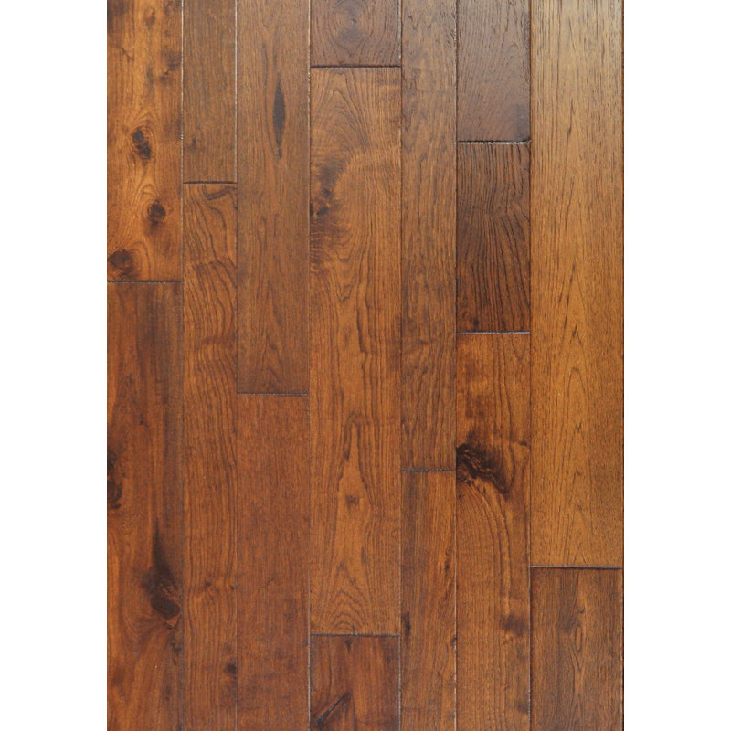 Revêtement de sol en bois franc hickory 5/9 po x l 4-random width x varying, Sheyenne