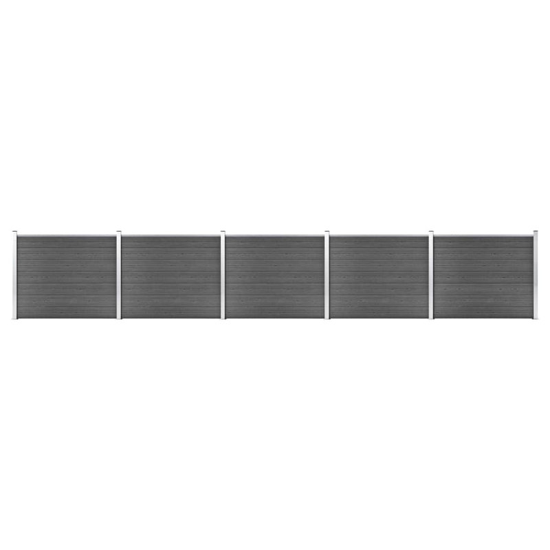 Bugbee 29' x 5' Privacy Fence Panel, Grey, 146cm H x 871cm W x 12cm D