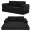 Canapé-lit convertible 2 en 1 pliant, futon en velours côtelé moderne avec lit escamotable et 2 coussins, canapé modulaire désossé pour salon, appartement, sans assemblage requis-513545904