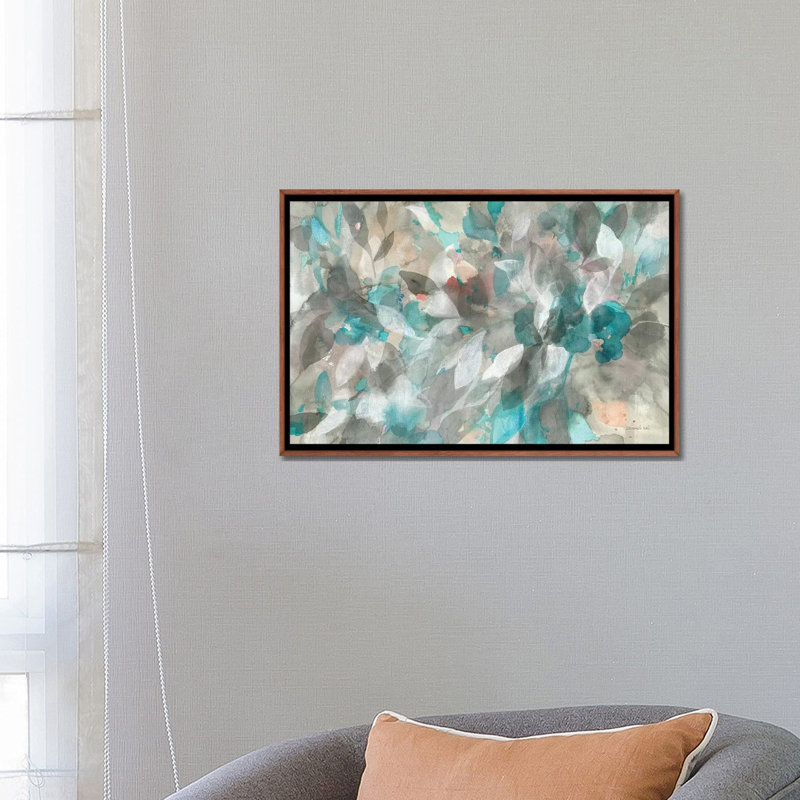 « Abstract nature » par Danhui nai, reproduction d’art, H 18 po x l 26 po x P 1,5 po, Toile avec cadre en bois classique