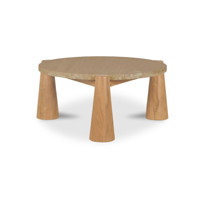 Pax Outdoor Round Teak Coffee Table