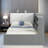 Platform Bed With Upholstered And Storage Headboard, Rotatable Board, Storage Shelves And 2 Drawers-1542100297