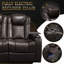 Fauteuil inclinable électrique 86,6 po 3 PC avec nappa de grain supérieur, relaxation entièrement réglable, charge intelligente, éclairage à DEL RVB dynamique, CAFÉ-128777006