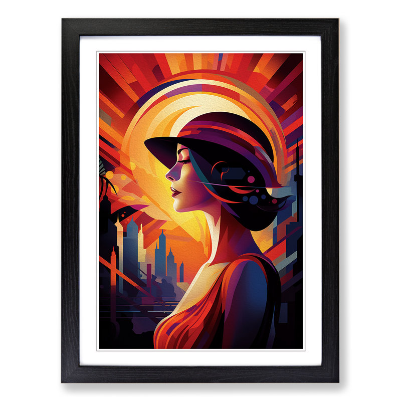 Single Picture Frame Wall Art, 34cm H x 25cm W, Black Framed