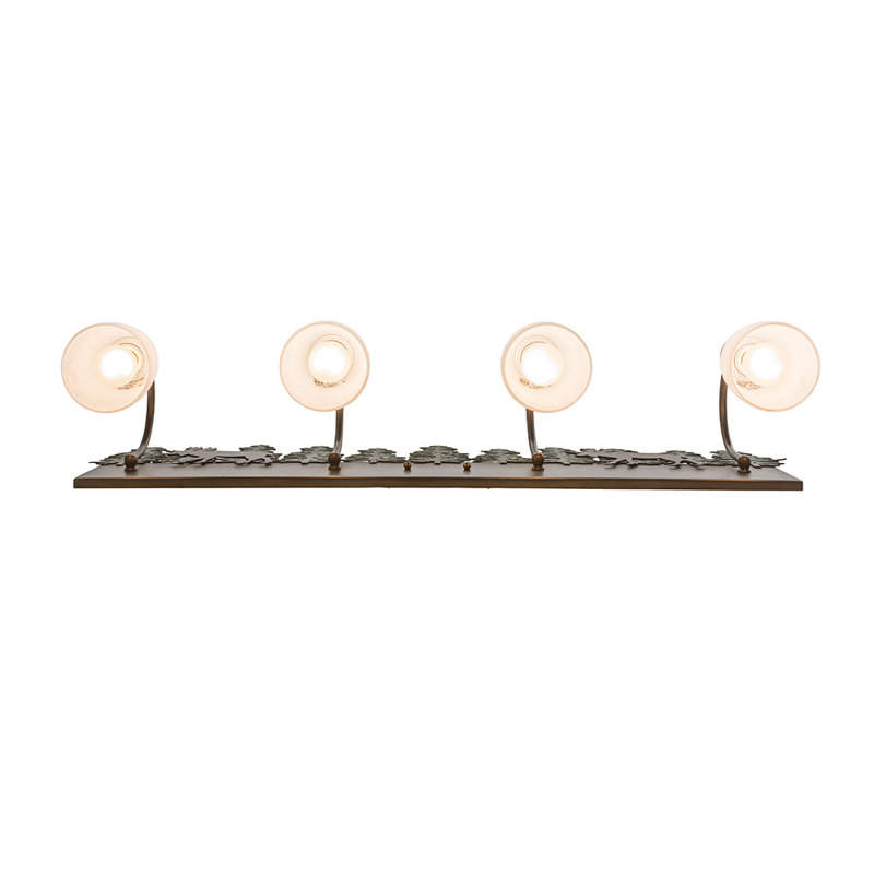 Rustic Lodge 4 - Light Vanity Light, Antique Copper/Green
