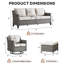 Maelie 6-Piece Outdoor Wicker Patio Conversation Set With 2 Wide Sofa, 2 Swivel Gliders ＆ 2 Ottomans-2083566588