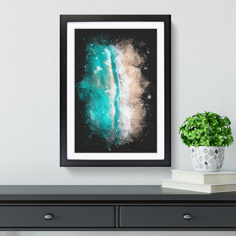 'Bixby Creek Monterey California' - Picture Frame Graphic Art Print, 87cm H x 62cm W x 2cm D, Black Framed