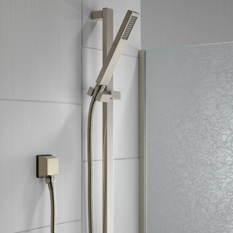 Douche à main à jet simple avec barre coulissante Vero, pomme de douche à main, douche à main à barre coulissante 1,75 gallons par minute