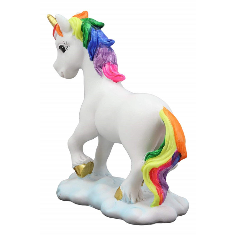 Figurine cheval de bascule amish licorne en arc-en-ciel magnifique majestic Glenview