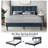 Glam Wingback Platform Bed-15261867-15261877