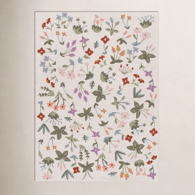 Hand-Tufted Wool Floral Outdoor Rug