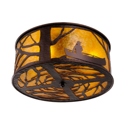 Plafonnier encastré tambour 4 lumières 26,5 po unique