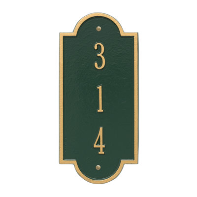 Plaque d'adresse murale personnalisée sur 3 lignes Richmond