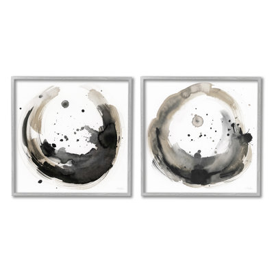" Urban Infinity Abstract Circles " by Stella Chang 2 - Pieces Painting Print