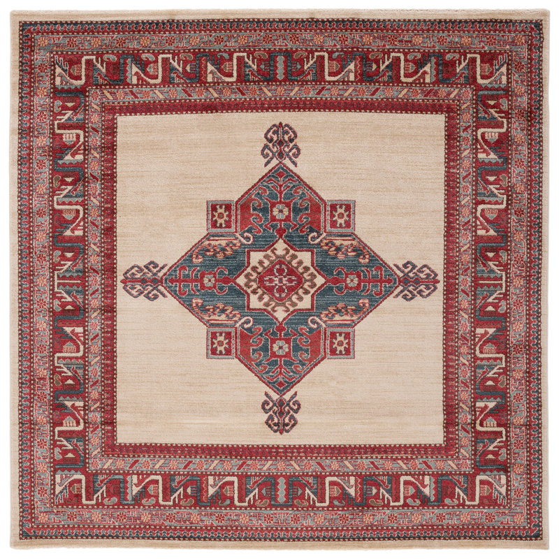 Pennypacker Performance Oriental Rug, Square 6'7"