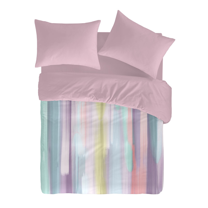Loane Abstract Duvet Cover, Pink, Super King Duvet Cover
