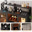 Armoire de bar autoportante avec lumière DEL, prises de courant, support à vin et porte-verre-1695853042