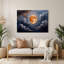 «Thanksgiving Harvest Moon», art mural en métal gris-560132212
