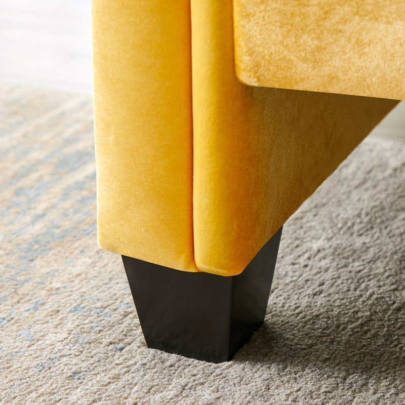 Repose-pieds Crillon, Tissu jaune