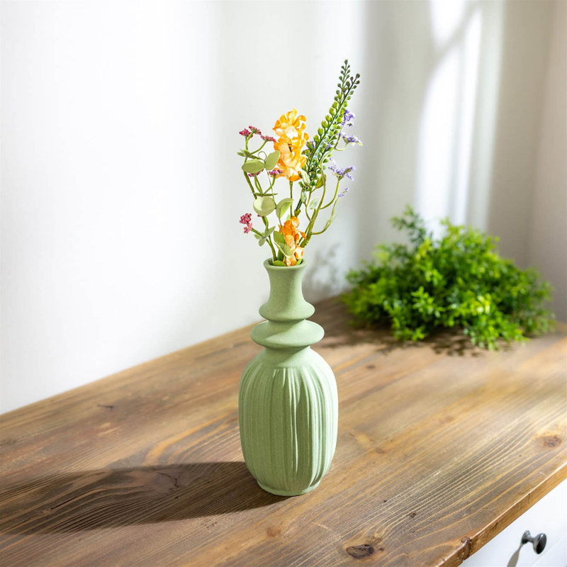 Vase en grès nervuré (ensemble de 2)