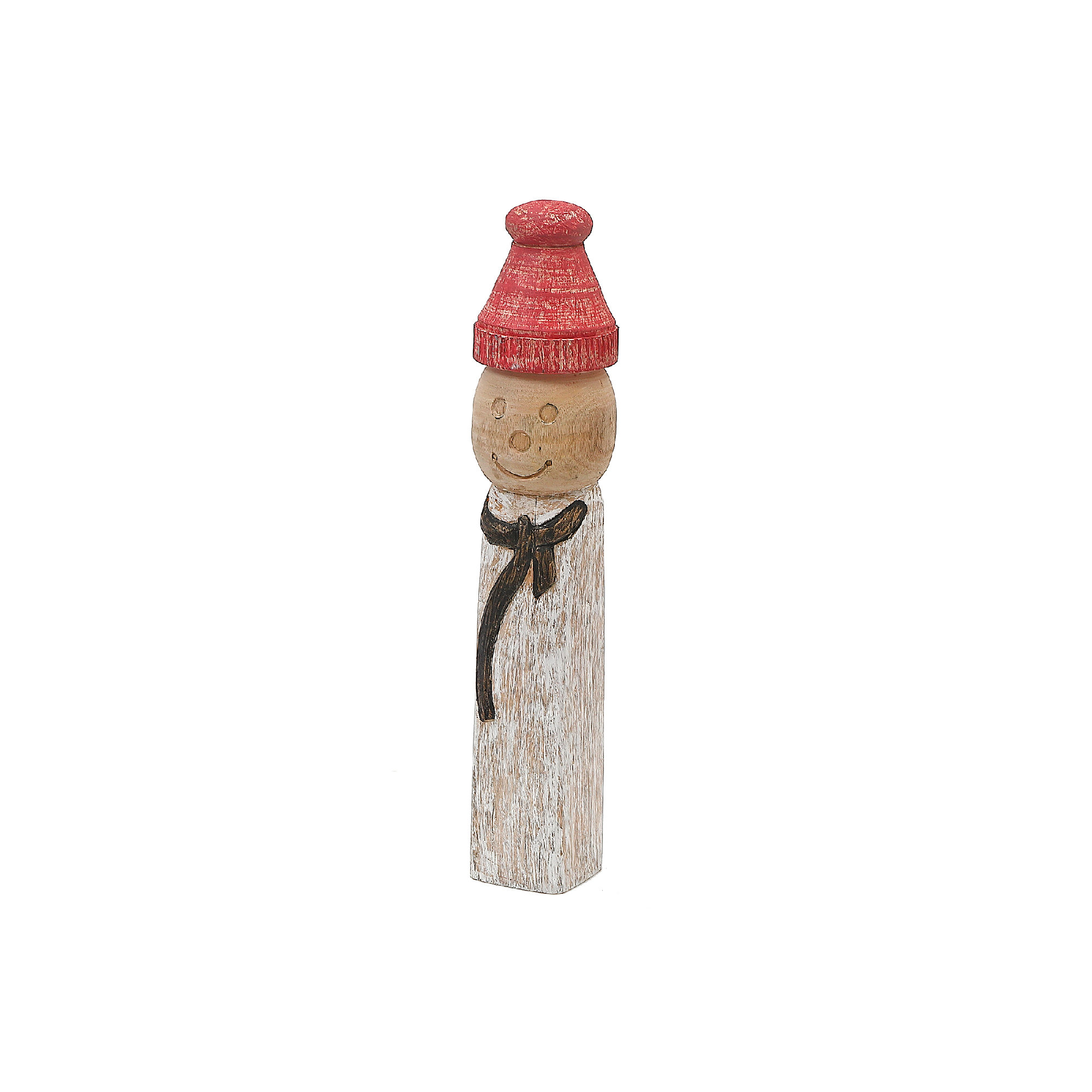 iHcasadécor Christmas Nilgiri Wood Snowman with Toque Totem Pole | Wayfair