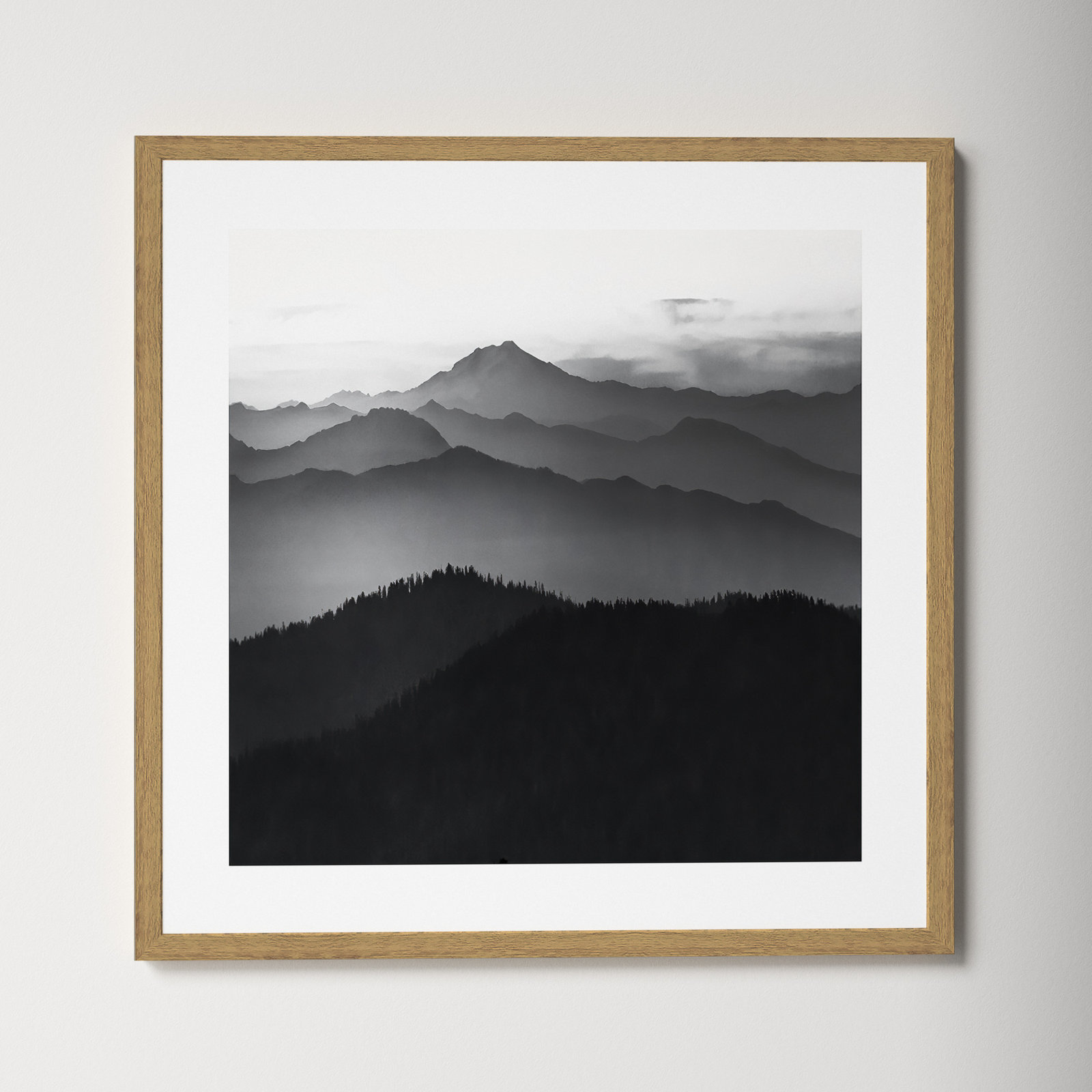 Cascades by Danita Delimont, 27.5" H x 27.5" W x 0.75" D, Natural Framed