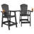 Outdoor Tall Adirondack Chairs With Connecting Tray-443604956
