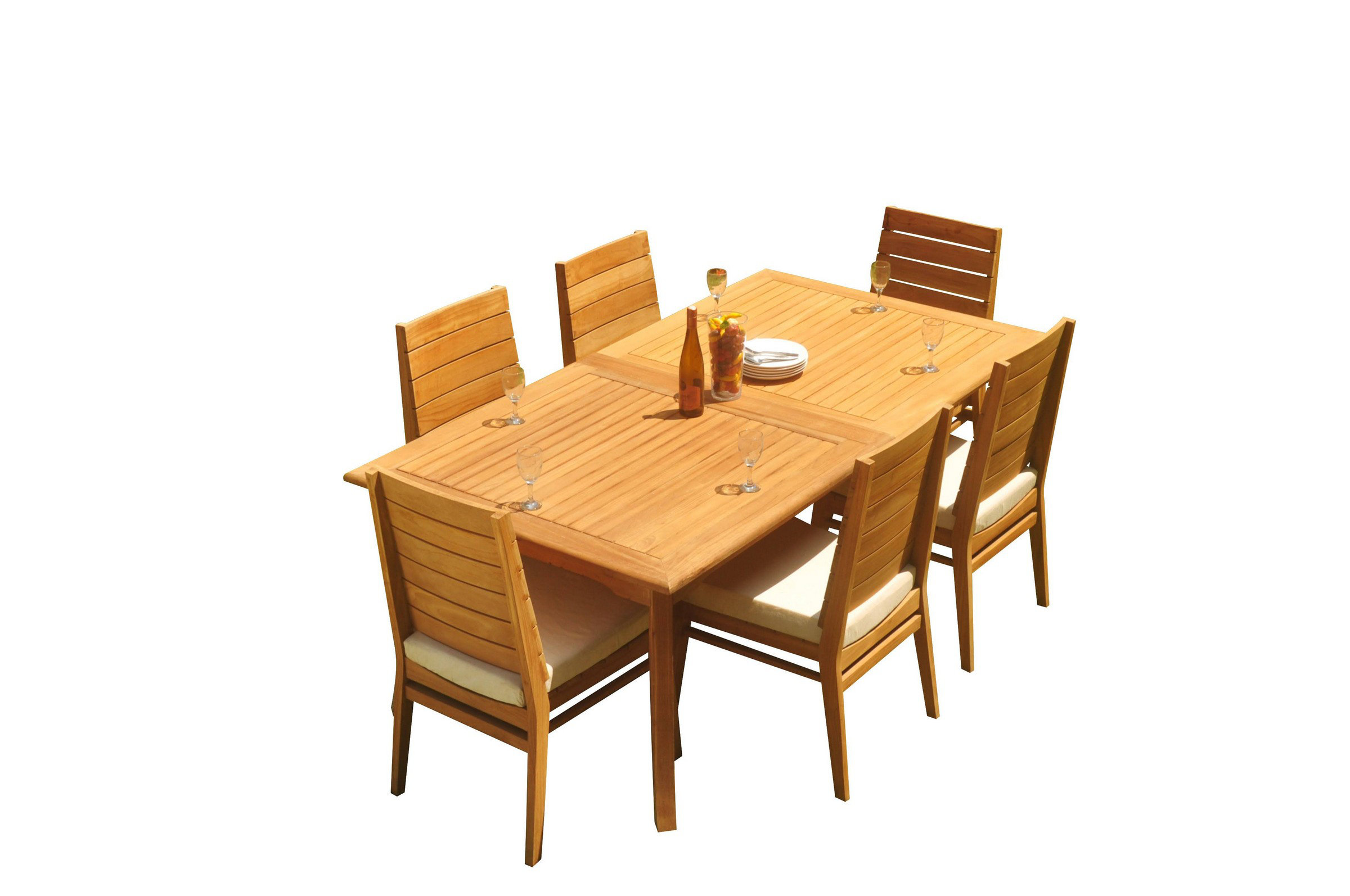 Teak Smith Rectangle 8 - Person 117" Long Teak Dining Set | Perigold