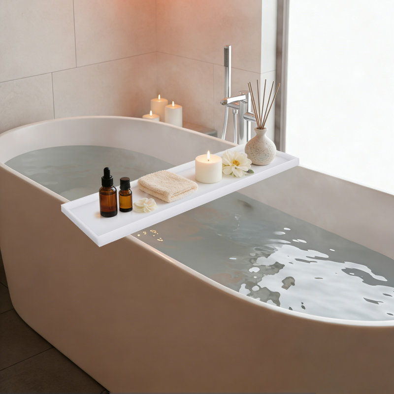 Acrylic Bathtub Tray Shelf