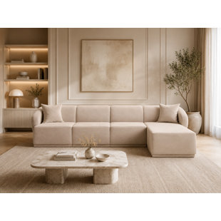 4 Seater Velvet Sofa & Chaise