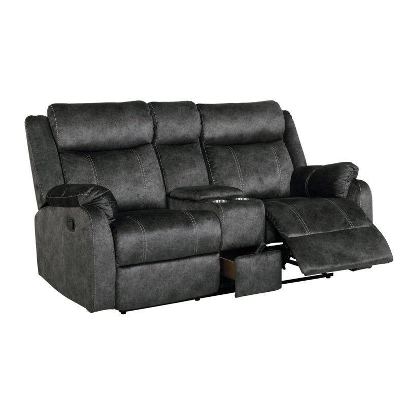 Fauteuil inclinable moderne double, Tissu gris