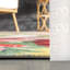 Tapis intérieur / extérieur à motif floral vert / rose Perao-848631319