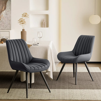Modern Dining Chairs, 21.6"L*18.5"W*32.8"H, Tech Fabric Upholstery with Stylish Design, Sofa-Level Cushioning, Pet-Friendly, Durable Scratch Resistant, for Kitchen, Dining Room or Home Office
