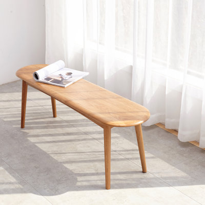 Banc de table en bois de chêne naturel pour salle à manger