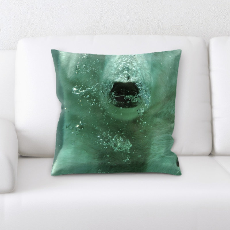 Coussin décoratif à ours polaire