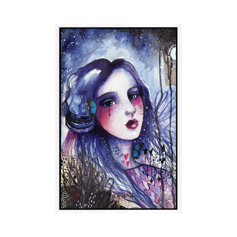 You Are the Light 1 Piece Wall Art on Canvas, 101.6 cm H x 66.04 cm W, White Framed