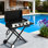 Barbecue au gaz à 4 brûleurs avec 4 brûleurs et couvercle pour la cuisine en plein air